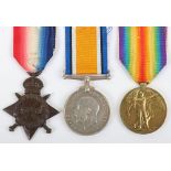 WW1 1914-15 Star Medal Trio to the 11th Battalion Durham Light Infantry