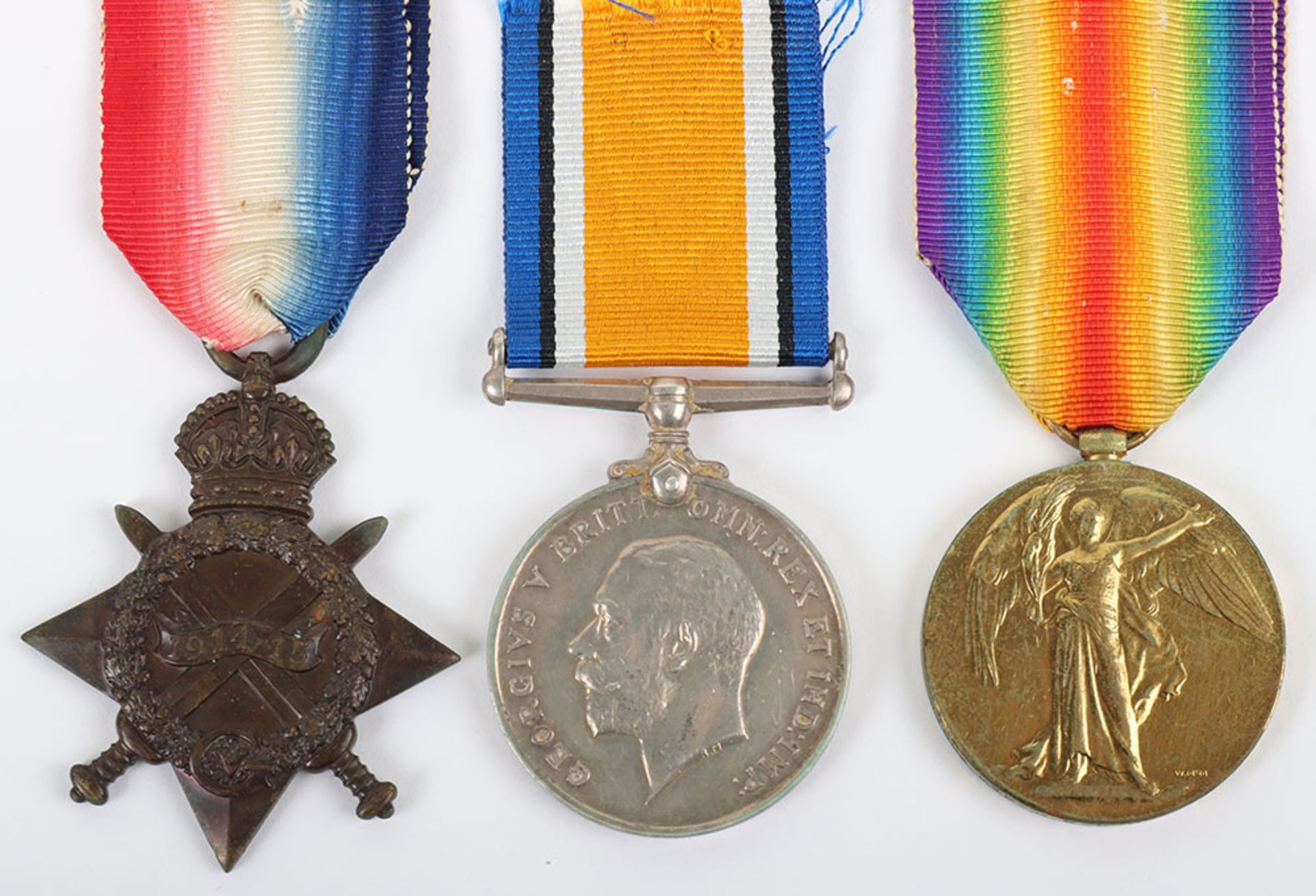 WW1 1914-15 Star Medal Trio to the 11th Battalion Durham Light Infantry