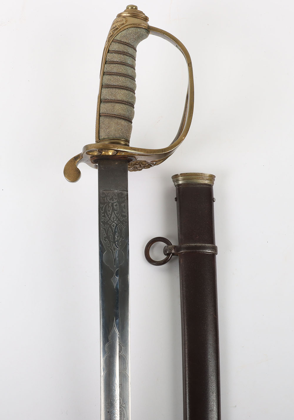 Scarce Victorian 1845 Pattern Infantry Officers Sword of the 2nd Hampshire Rifle Volunteers - Image 2 of 13