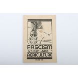 British Union of Fascists (B.U.F) ‘Fascism and Agriculture’ Pamphlet