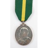 Edward VII Territorial Force Efficiency Medal to the Durham Royal Garrison Artillery