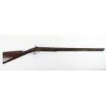10 Bore Single Barrelled Percussion Sporting Gun by Pether, Oxford