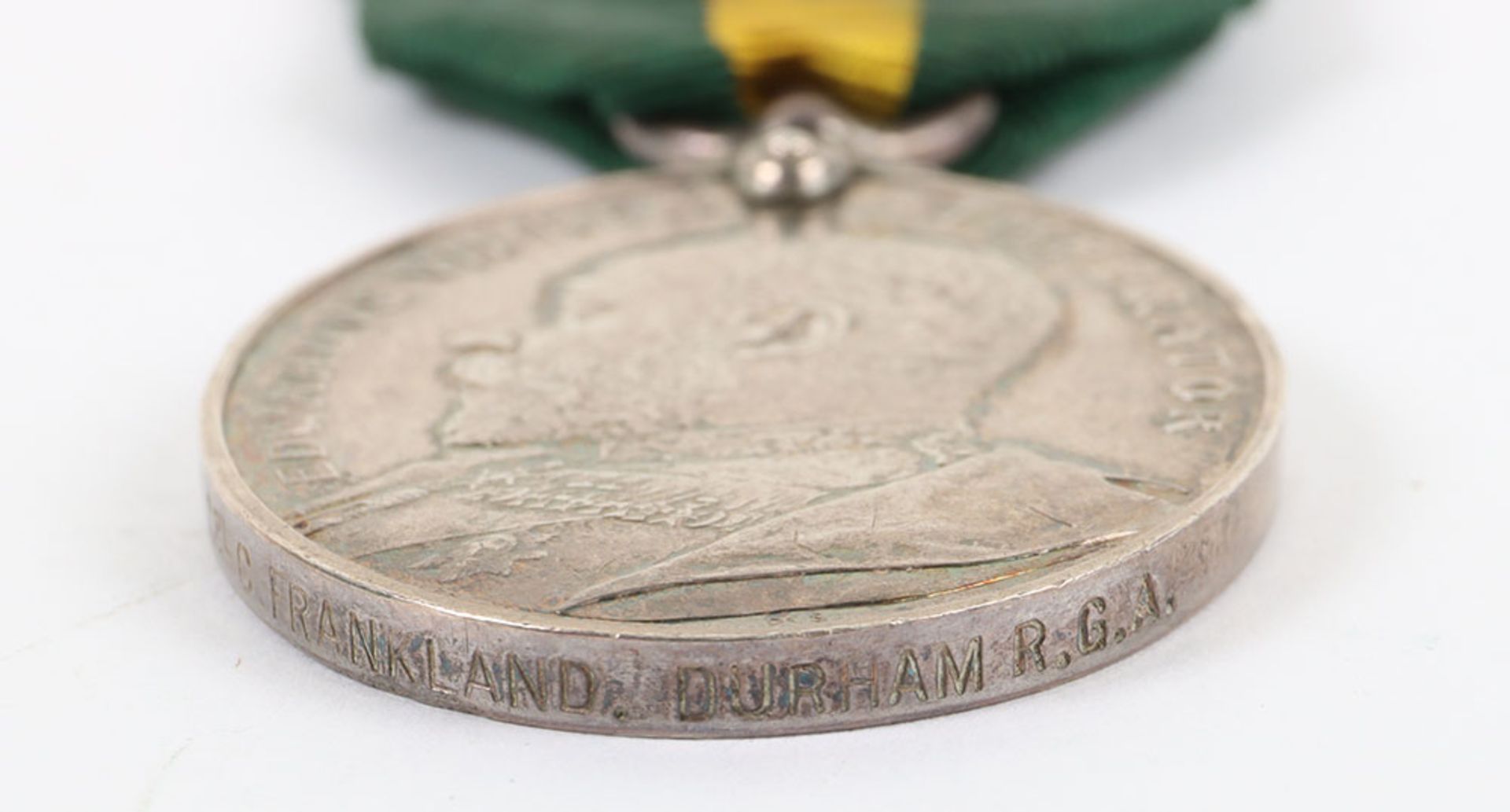 Edward VII Territorial Force Efficiency Medal to the Durham Royal Garrison Artillery - Bild 5 aus 5