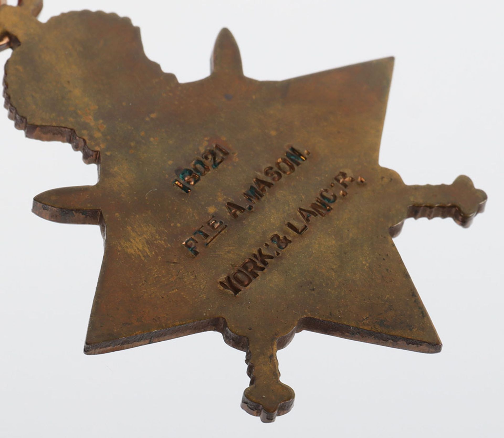 Great War 1914-15 Star Medal Trio to a Private in the 10th Battalion York & Lancaster Regiment Who W - Bild 7 aus 7