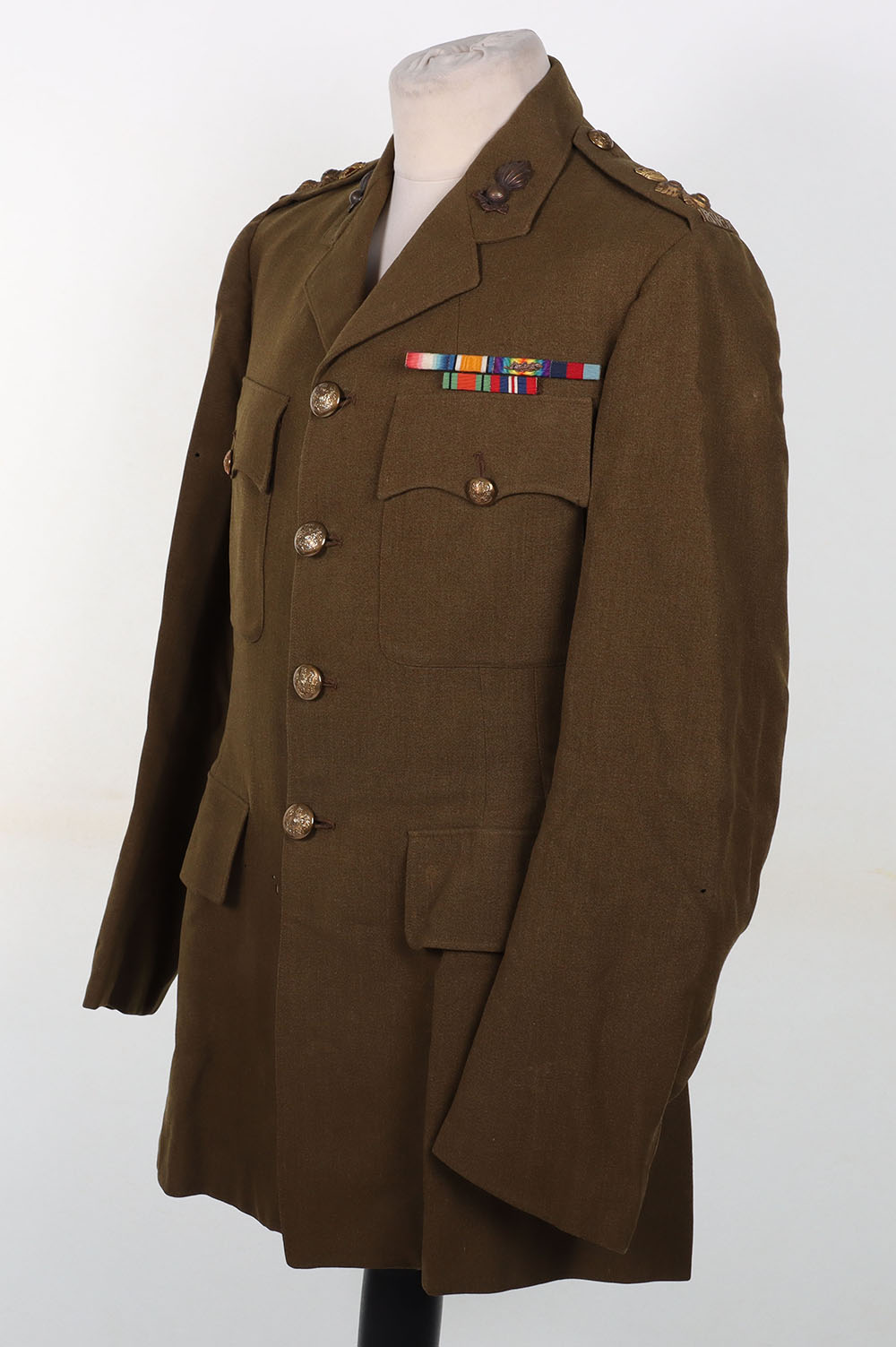 WW2 British Officers Service Dress Tunic of Colonel Robert H Sims 2nd Battalion Royal Welch Fusilier - Image 4 of 7