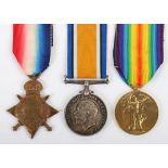 Great War 1914-15 Star Medal Trio to the 18th Battalion Durham Light Infantry