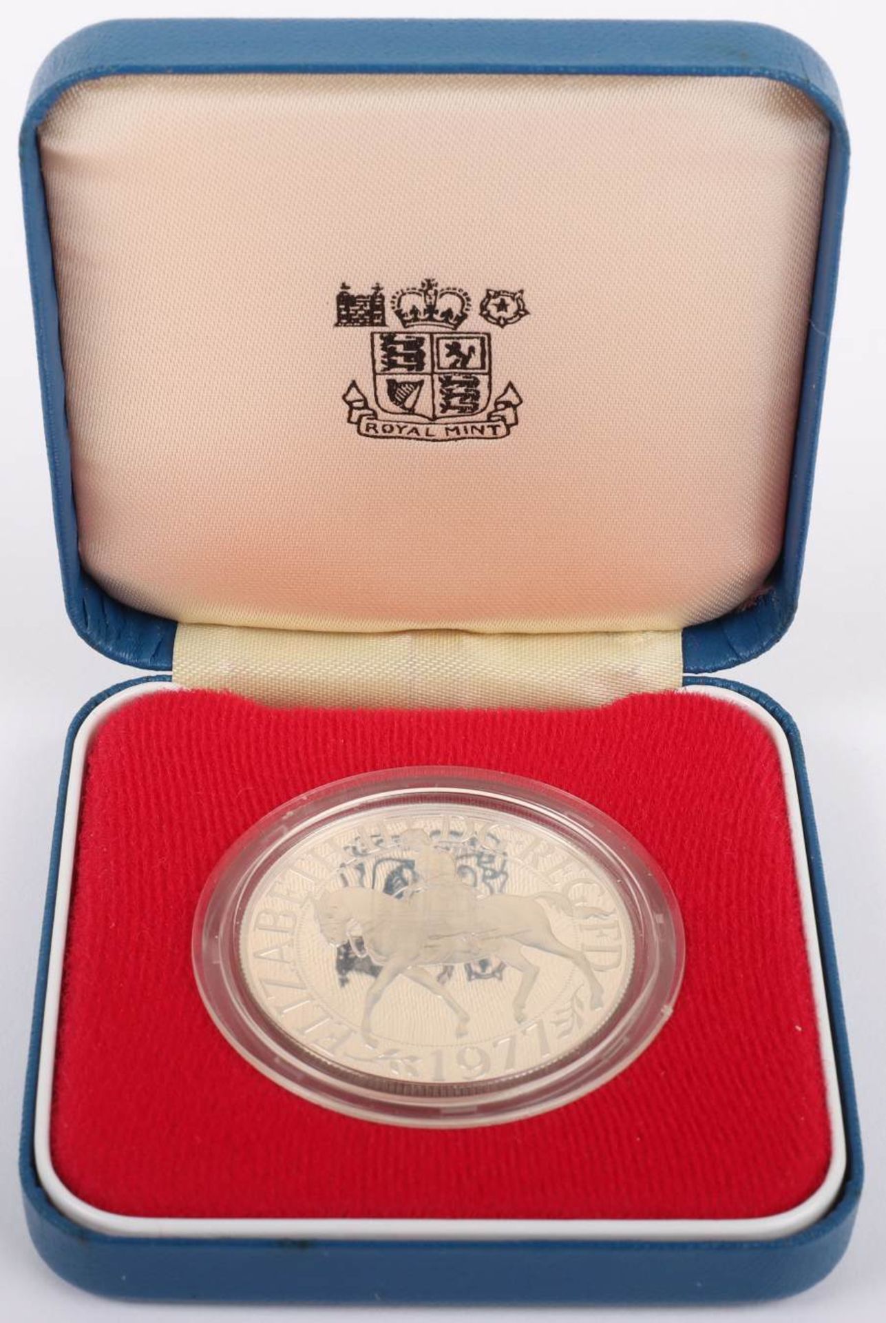 A 1977 silver proof crown