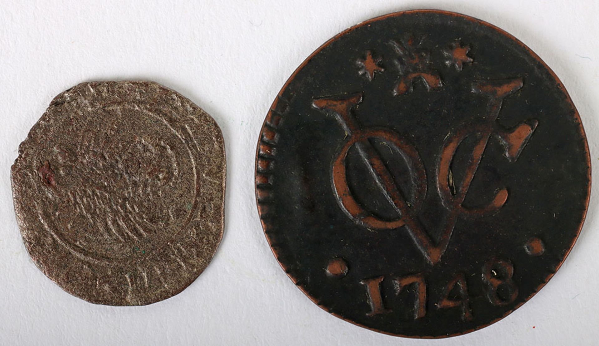 1748 Dutch East Indies VOC coin - Image 2 of 2