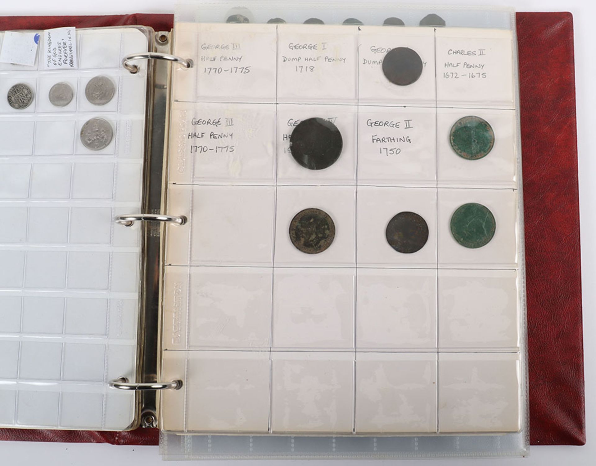 A folder of mostly GB coinage from hammered to modern, including 1818 Shilling - Image 5 of 5