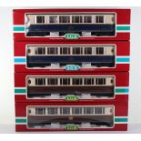 Four LGB boxed G scale Pullman bogie coaches