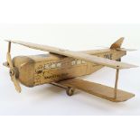A scarce tinplate Crawford’s A-One Biplane biscuit tin, English 1929