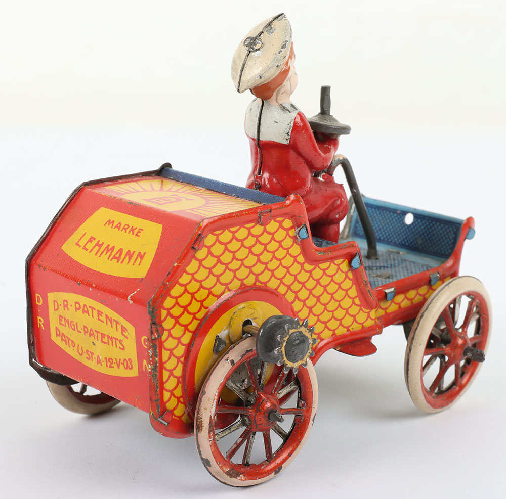 Rare Lehmann tinplate Buster Brown driving an open car, German for the U.S market circa 1910 - Image 5 of 7