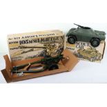 Vintage Boxed Palitoy Action Man Scout Car & 105mm Light Gun