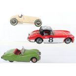 Three tinplate Sports cars, 1950s/70s