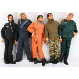 Four Vintage Palitoy Flocked Head Action Man