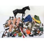 A Large Quantity of Palitoy vintage Action Man loose clothing, dolls and accessories,