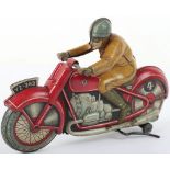 Early Pre War Technofix Tinplate Motorcycle