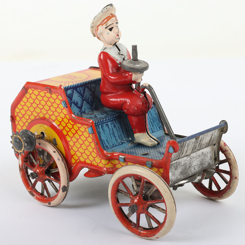 Rare Lehmann tinplate Buster Brown driving an open car, German for the U.S market circa 1910 - Image 4 of 7