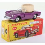 Dinky Toys 114 Triumph Spitfire Sports Car, scarce metallic purple body