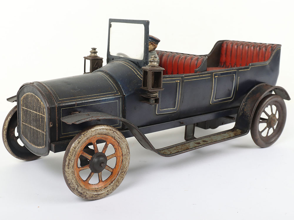 Large Bing tinplate clockwork Four-Seater Open Tourer Motor car, German 1912-15