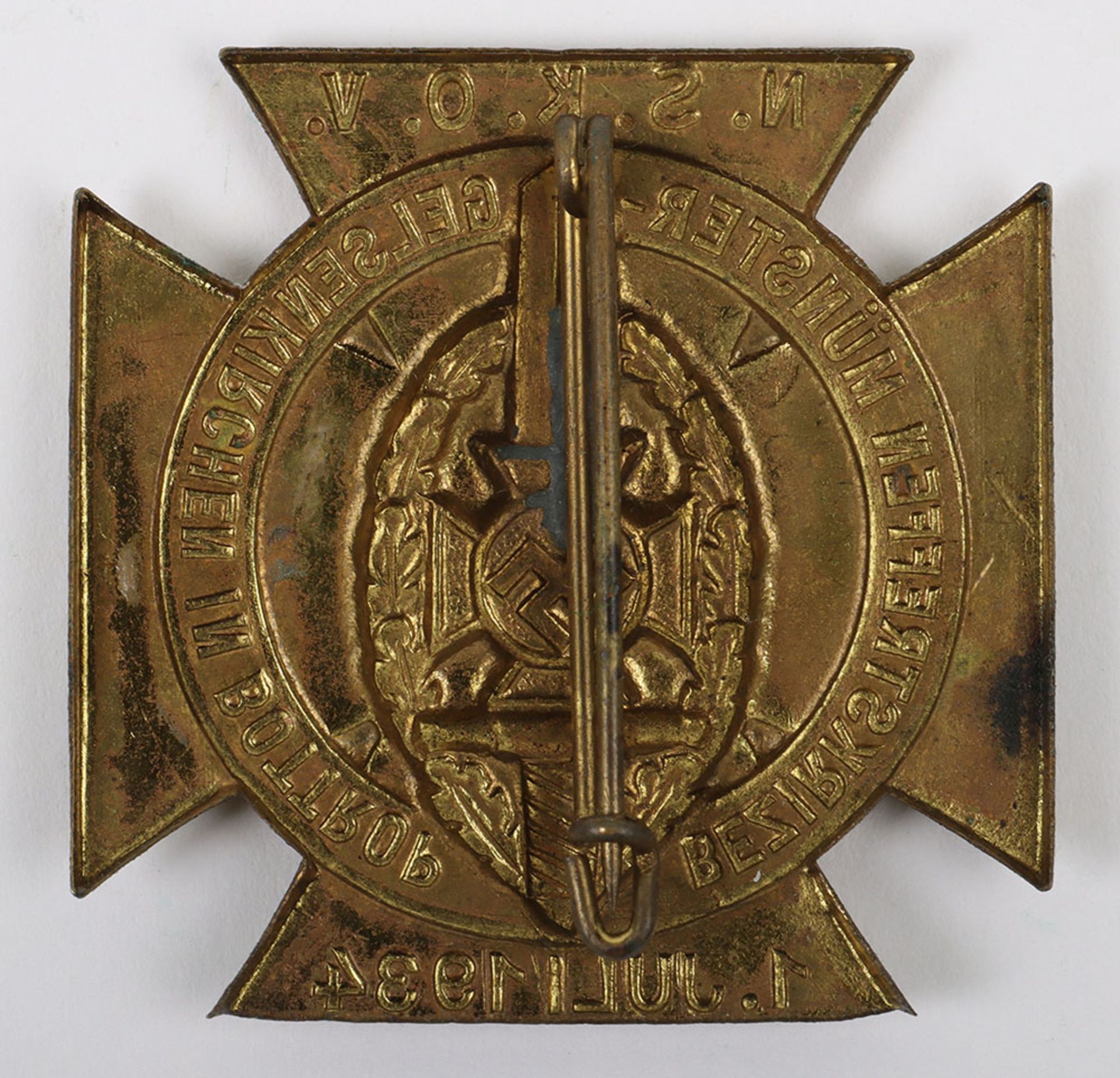 Third Reich N.S.K.O.V 1934 Day Badge - Image 3 of 3