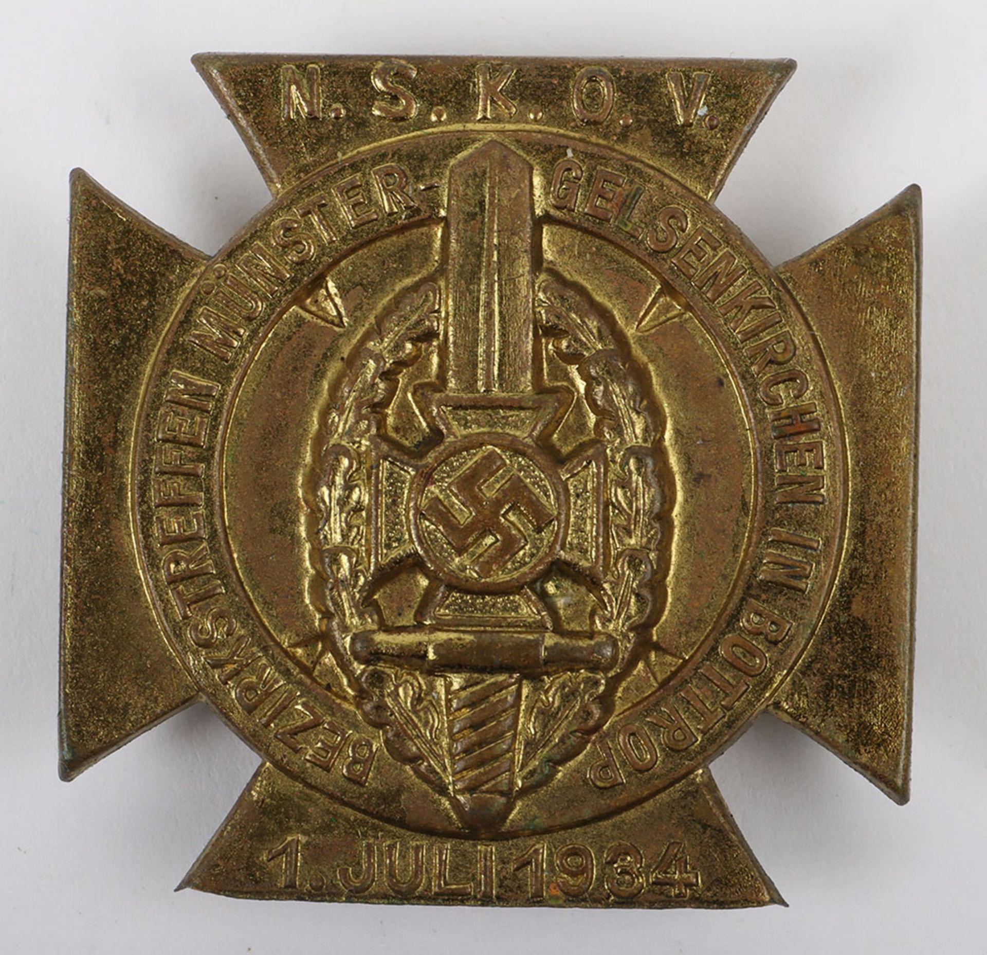 Third Reich N.S.K.O.V 1934 Day Badge - Image 2 of 3