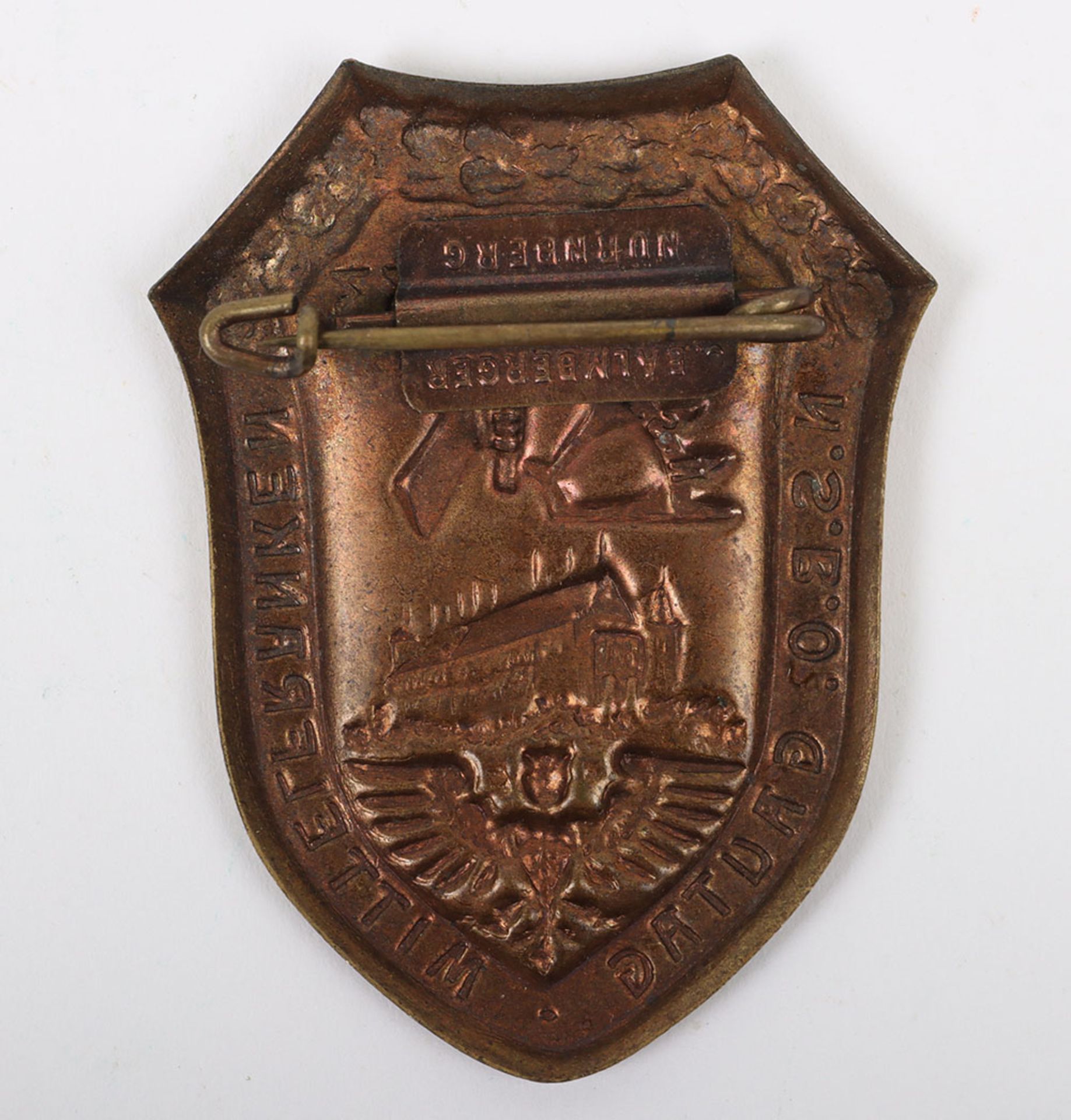 Third Reich N.S.B.O Gautag Mittelfranken 1933 Day Badge - Image 3 of 3