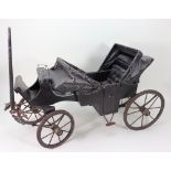 A good Victorian wood and metal model of a horse Drawn Carriage, English circa 1860,