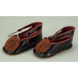 A good pair of dark brown leather French Bebe doll shoes,