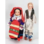A Lenci felt ‘Rosella’ doll in regional costume, Italian, 1950s,