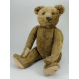 A good golden brown mohair Teddy bear, probably Bing 1920s,
