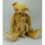 Two English golden mohair Teddy bears, 1930s,