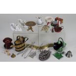 A small collection of dolls house miniatures,