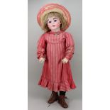 A large Carl Knoll bisque head doll, German circa 1910,