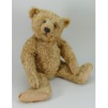 A good Steiff centre seam golden mohair Teddy bear, circa 1909,