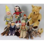 Collection of vintage soft toys,