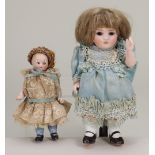 A Kling all-bisque child doll in original clothes, German circa 1910,