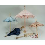 Five dolls parasols,