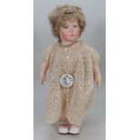 A Christine Adams ‘Tiny Tots’ painted cloth artist doll, 1988,