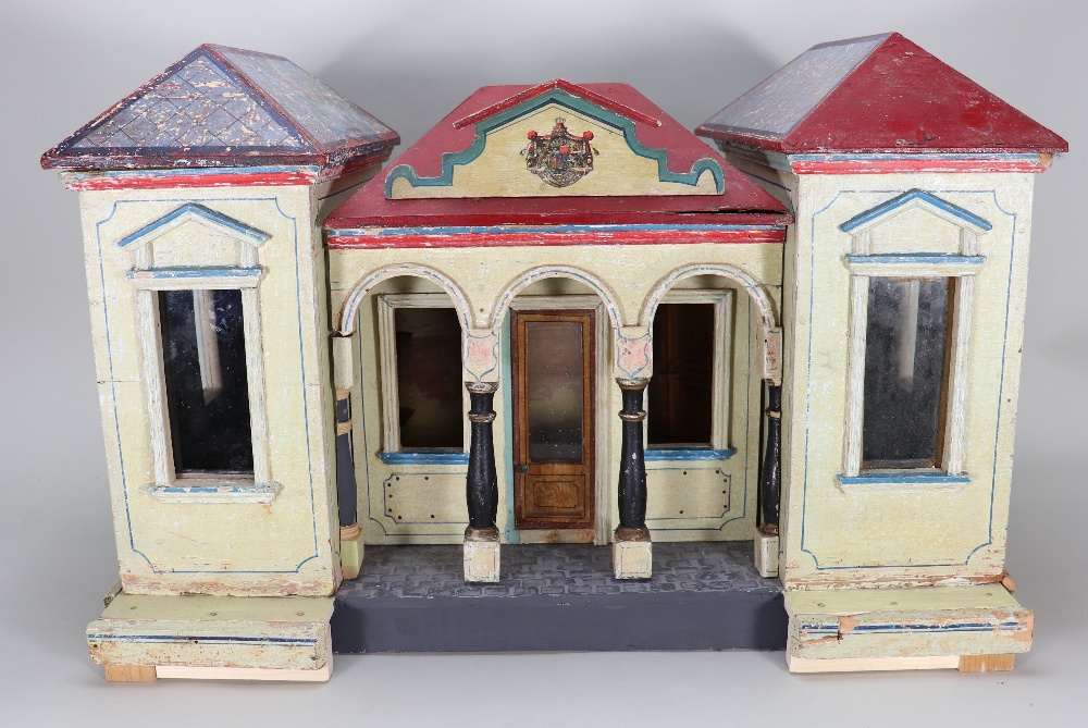 A scares Christian Hacker painted wooden Guard House, German circa 1900,