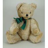 White mohair Teddy bear, possibly Schuco 1950s,