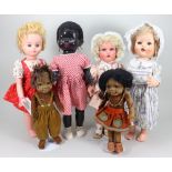 A collection of various dolls and Teddy bears,