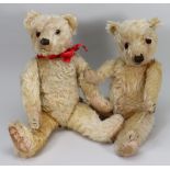 Two golden mohair Teddy bears, English 1930s,