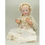 A large J.D Kestner 211 bisque head baby doll, German circa 1910,