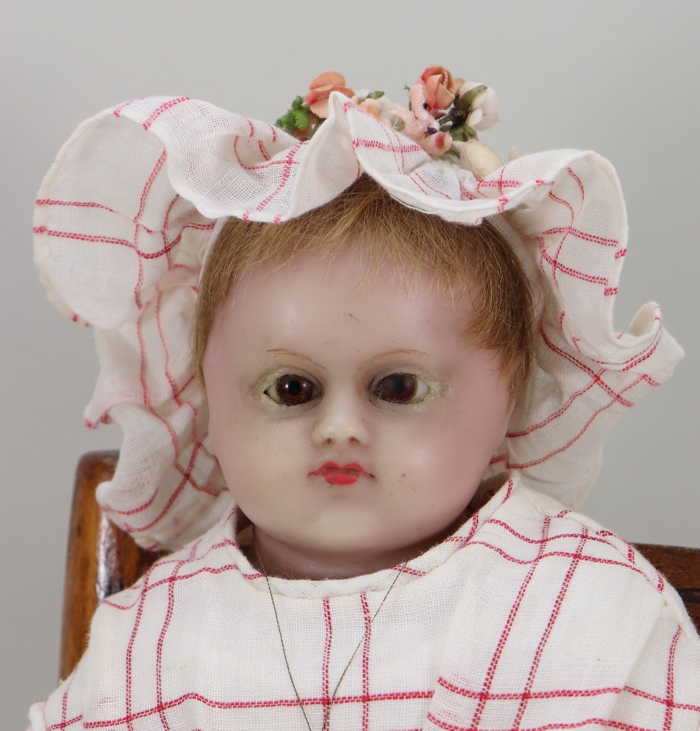 Suzanna Rose Keys a poured wax shoulder head doll, English circa 1860, probably Pierotti, - Image 2 of 4