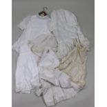 Collection of white cotton children’s and dolls dresses,