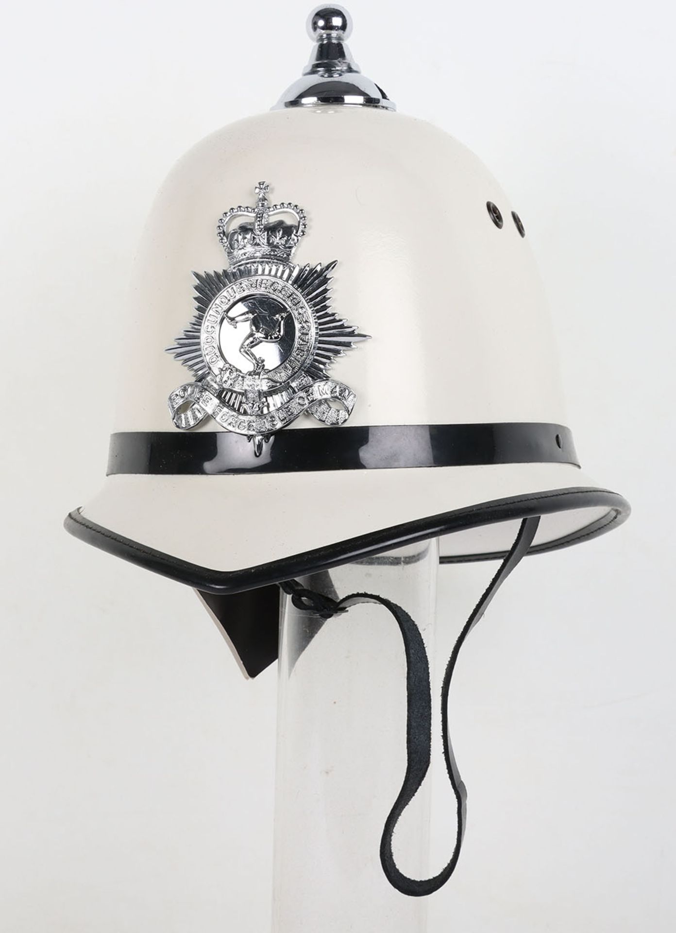 Obsolete Isle of Man Police White Summer Helmet