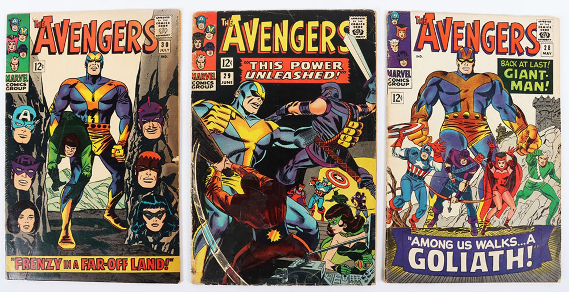 The Avengers No.28, 29 & 30 Marvel Silver Age Comics