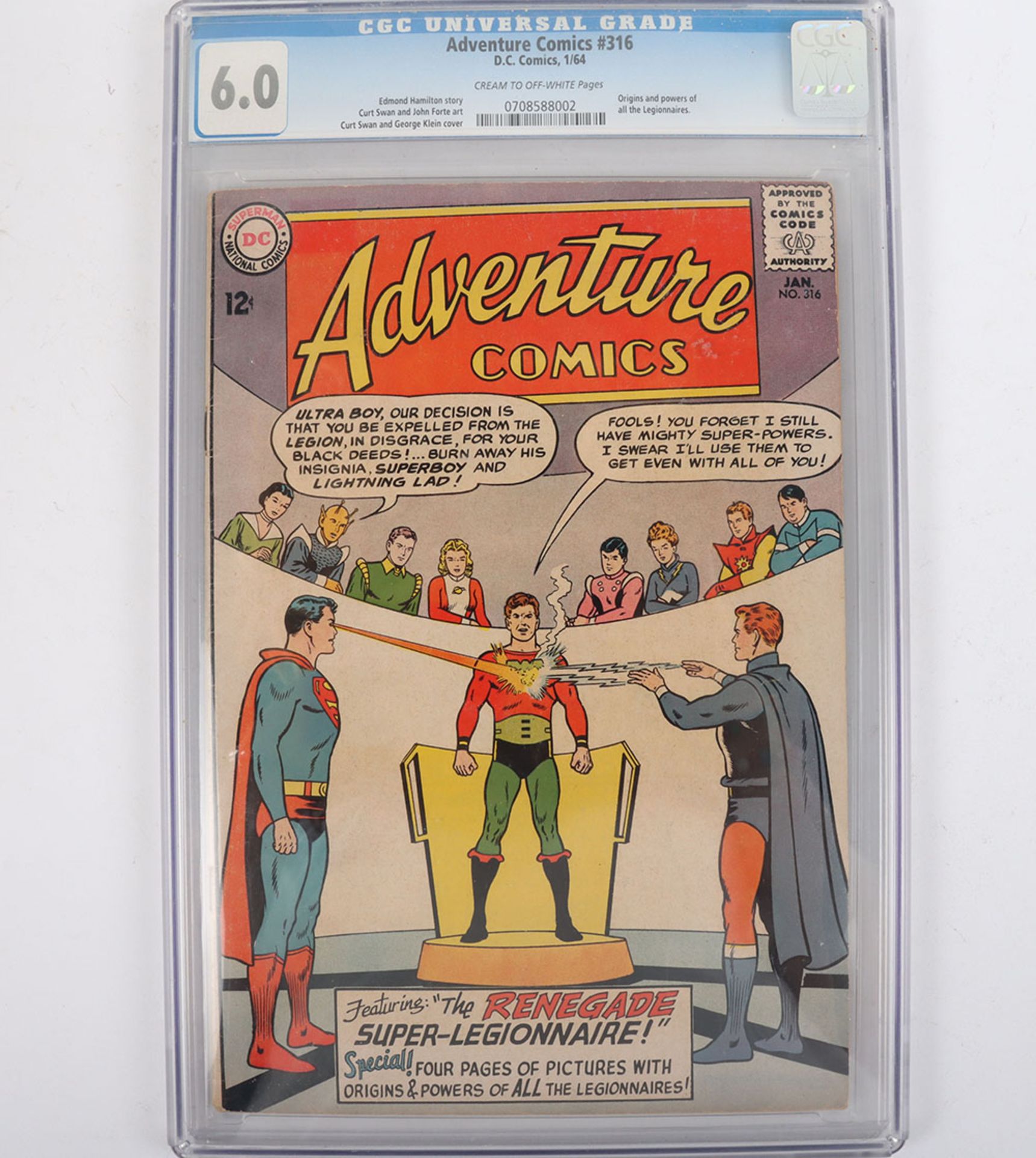 Adventure Comics DC Silver Age CGC 6.0 Comic No. 316 January 1964