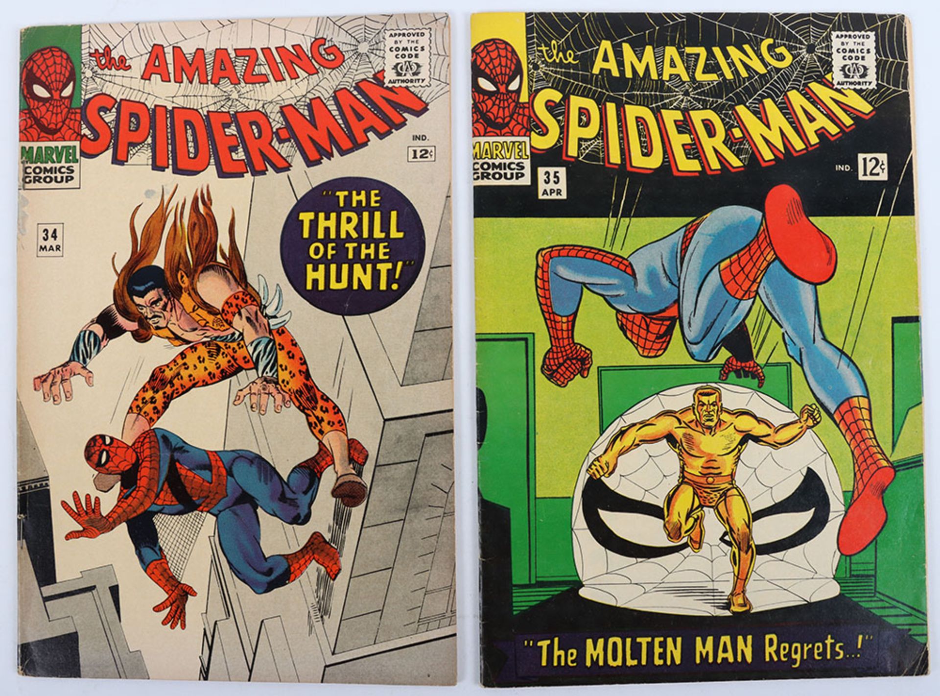 The Amazing Spider-man  No.34 & 35  Marvel Silver Age Comics
